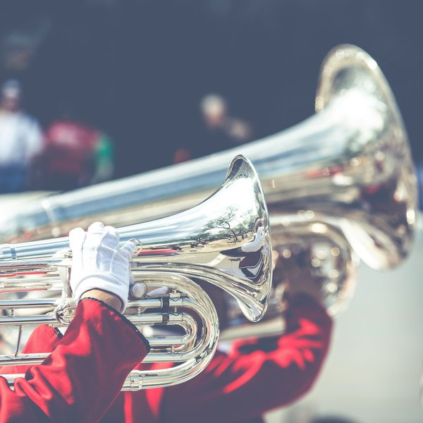 How can you experience traditional British brass band concerts in Yorkshire?